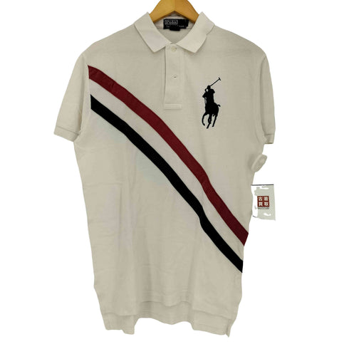 ポロバイラルフローレン Polo by RALPH LAUREN ビッグポニー刺繍 ラインデザイン 半袖ポロシャツ メンズ import:S