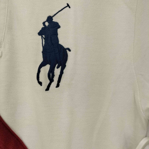 ポロバイラルフローレン Polo by RALPH LAUREN ビッグポニー刺繍 ラインデザイン 半袖ポロシャツ メンズ import:S