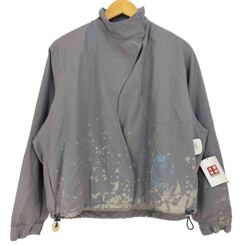 Lady P and TOM ペンキ加工 カーブデザイン スナップ 変形 ブルゾン 裾ドローコード メンズ import:S