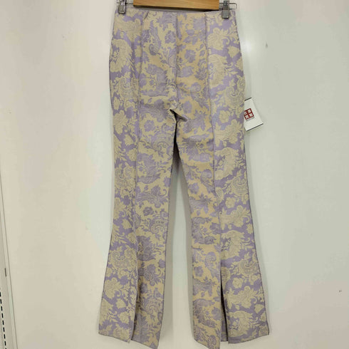 Nodress フラワージャガード カットアウト スリットフレアパンツ レディース S