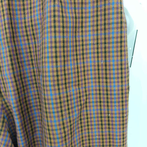 Nodress フロントダブルジップ カットアウト ハイウエスト チェックパンツ レディース S