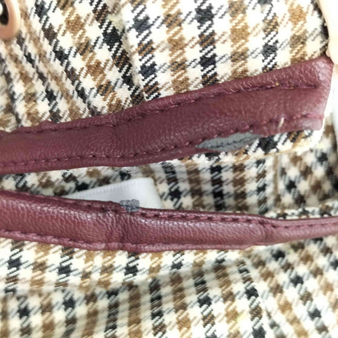 Nodress brown check pleated mini skirt レディース S