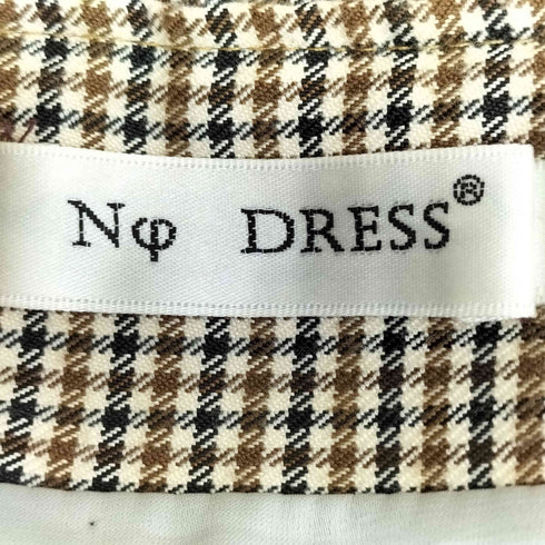 Nodress brown check pleated mini skirt レディース S