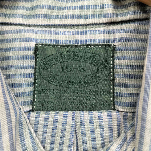 ブルックスブラザーズ BROOKS BROTHERS 60s 6つボタン ストライプBDシャツ メンズ 15-6