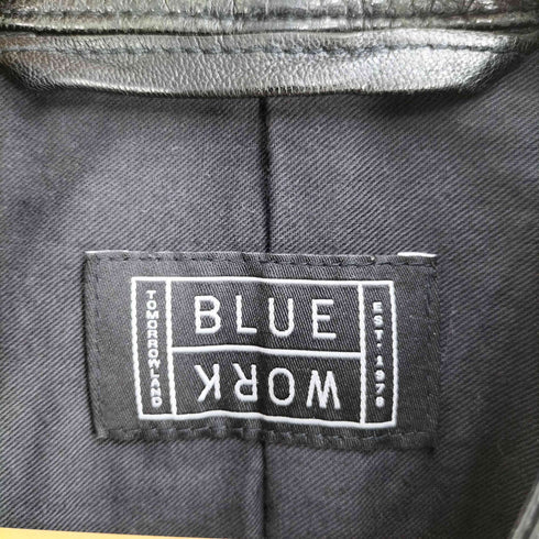 トゥモローランドブルーワーク TOMORROWLAND Blue Work レザー シングルライダース ジャケット メンズ