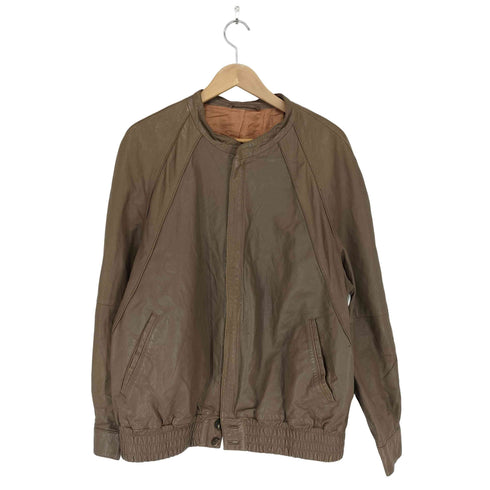 ECHTES LEATHER ノーカラージャケット メンズ