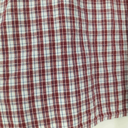 ピコ PIKO 00S ロゴ刺繍 チェック S/S レギュラーカラーシャツ メンズ JPN:M