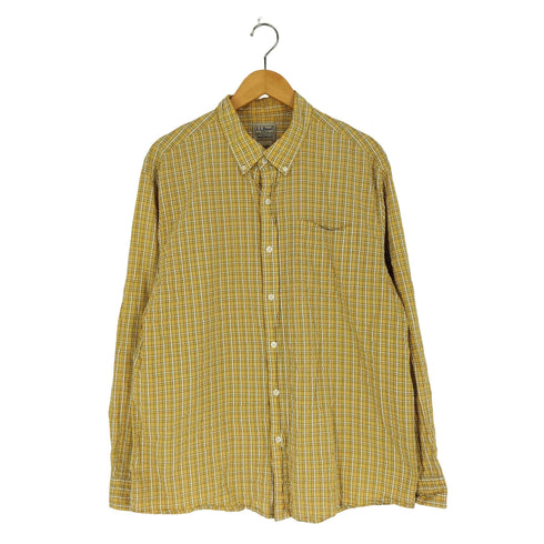 エルエルビーン L.L.Bean TRADITIONAL FIT ORGANIC COTTON チェック BDシャツ メンズ import:XL