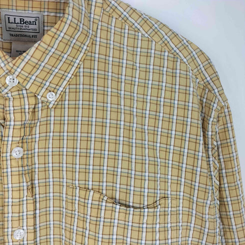 エルエルビーン L.L.Bean TRADITIONAL FIT ORGANIC COTTON チェック BDシャツ メンズ import:XL