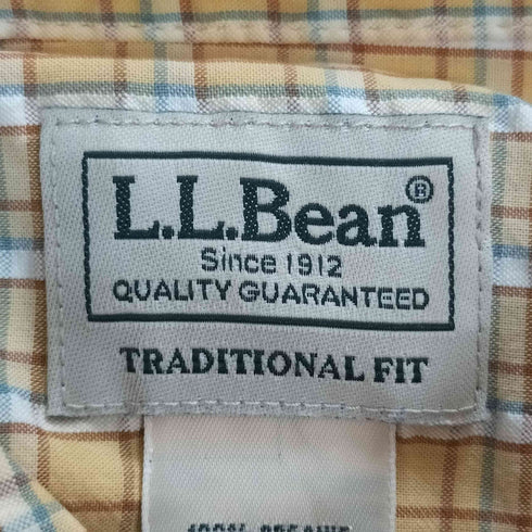 エルエルビーン L.L.Bean TRADITIONAL FIT ORGANIC COTTON チェック BDシャツ メンズ import:XL