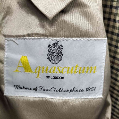 アクアスキュータム AQUASCUTUM マルチカラー チェックテーラードジャケット メンズ 92A4