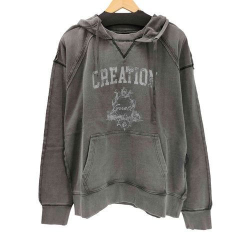 GUELL Insideout Hoodie Vintage Black インサイドアウト フーディー プルオーバー パーカー オーバーダイ メンズ