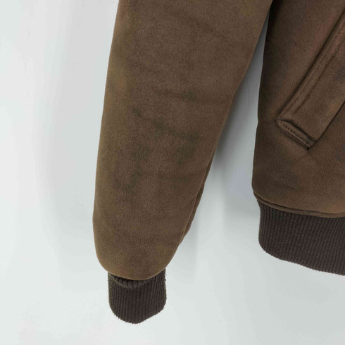 ザラ ZARA フェイクムートンジャケット メンズ M