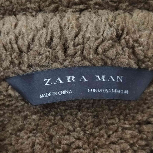 ザラ ZARA フェイクムートンジャケット メンズ M