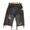 THUG CLUB サグクラブ 24SS DOUBLE KNEE DAMAGE SHORTS ダブルニー ダメージ デニム ショーツ ジョーツ メンズ JPN:2