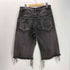 THUG CLUB サグクラブ 24SS DOUBLE KNEE DAMAGE SHORTS ダブルニー ダメージ デニム ショーツ ジョーツ メンズ JPN:2