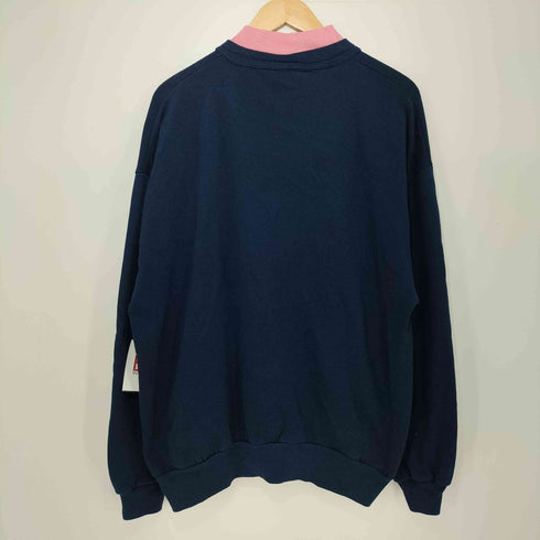 90-00S JERZEESボディ フロントプリント ドッキング スウェット メンズ import:XL