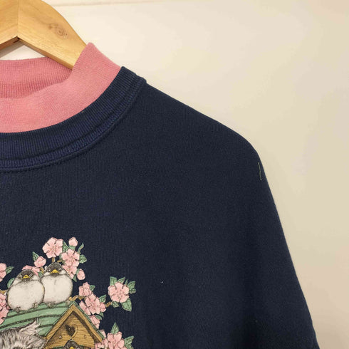 90-00S JERZEESボディ フロントプリント ドッキング スウェット メンズ import:XL