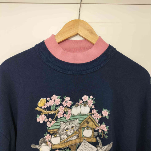 90-00S JERZEESボディ フロントプリント ドッキング スウェット メンズ import:XL