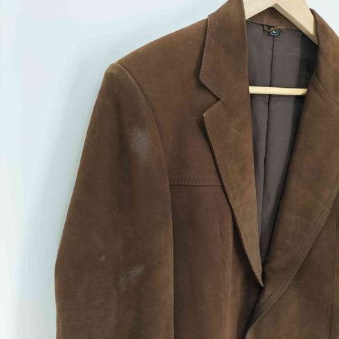 パルティーナ PARTINA カウレザー 裏地ロゴ刺繍 2B テーラード ジャケット メンズ import:L