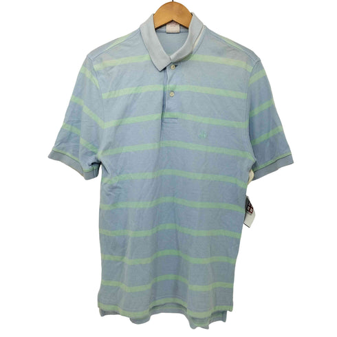 ブルックスブラザーズ 346 BROOKS BROTHERS 子羊ロゴ 鹿の子 ストライプ S/S ポロシャツ メンズ import:S