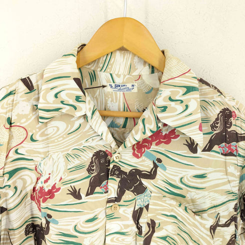 サンサーフ SUN SURF S/S 総柄レーヨンアロハシャツ メンズ
