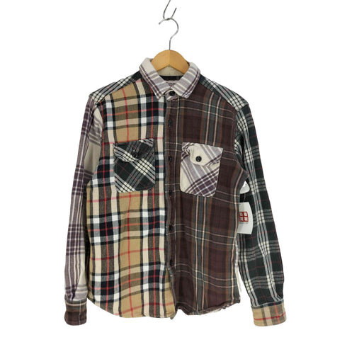 アルカルザ ALCARZA ネコ目ボタン クレイジーパターン ヘビーネルシャツ メンズ JPN:M