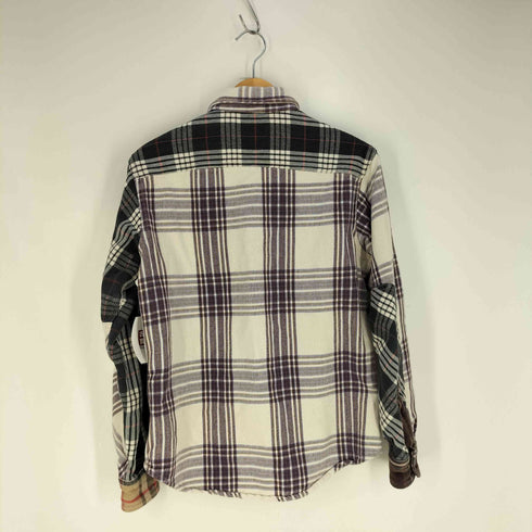 アルカルザ ALCARZA ネコ目ボタン クレイジーパターン ヘビーネルシャツ メンズ JPN:M