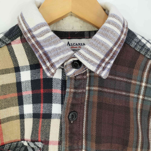 アルカルザ ALCARZA ネコ目ボタン クレイジーパターン ヘビーネルシャツ メンズ JPN:M