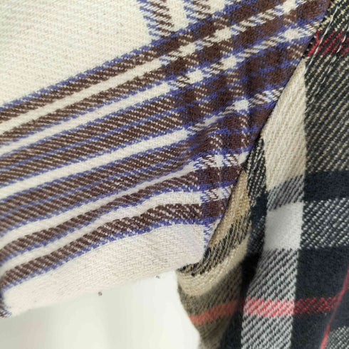 アルカルザ ALCARZA ネコ目ボタン クレイジーパターン ヘビーネルシャツ メンズ JPN:M