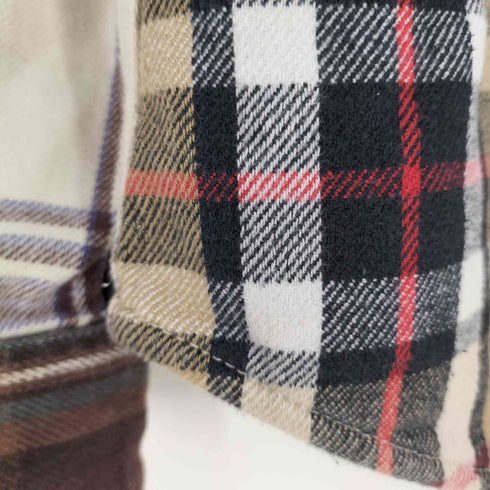 アルカルザ ALCARZA ネコ目ボタン クレイジーパターン ヘビーネルシャツ メンズ JPN:M