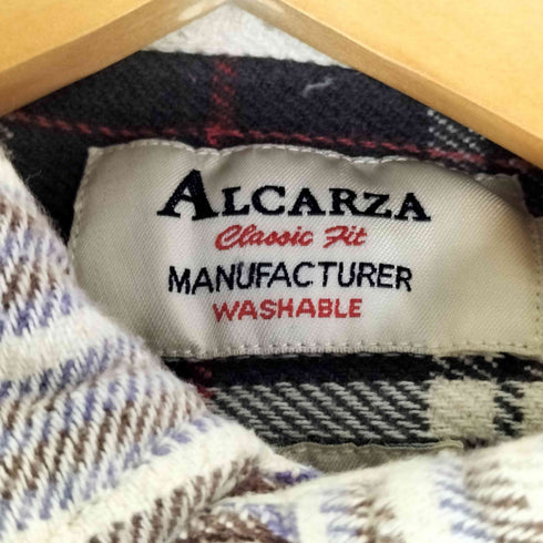 アルカルザ ALCARZA ネコ目ボタン クレイジーパターン ヘビーネルシャツ メンズ JPN:M