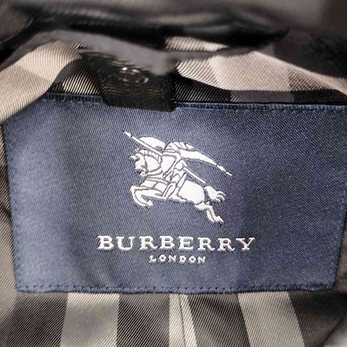 バーバリーロンドン BURBERRY LONDON 裏地ノバチェック シルク混 ナイロン ステンカラーコート メンズ import:L