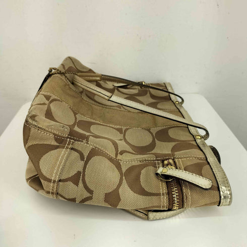 コーチ COACH シグネチャー ストライプ ショルダーバッグ トートバッグ ショルダートート キャンバス レディース