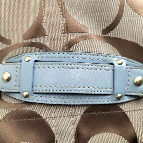 コーチ COACH カーリー レザー キャンバス シグネチャー ショルダーバッグ レディース