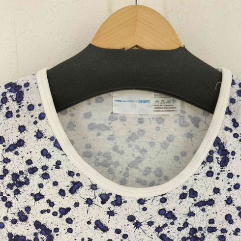 コムデギャルソンシャツ COMME des GARCONS SHIRT S/S コットン総柄クルーネックTシャツ メンズ JPN:S