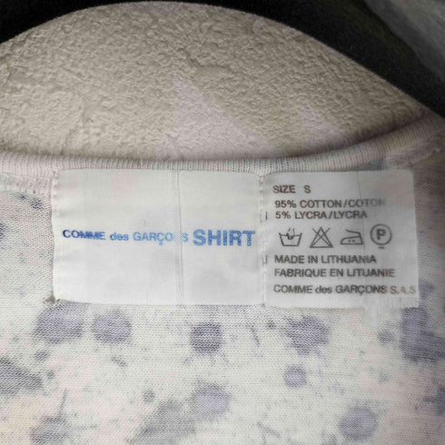 コムデギャルソンシャツ COMME des GARCONS SHIRT S/S コットン総柄クルーネックTシャツ メンズ JPN:S