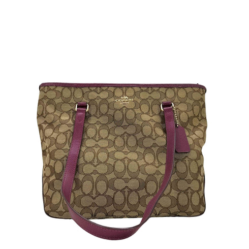 コーチ COACH シグネチャー トートバッグ ショルダーバッグ ハンドバッグ キャンバス レザー レディース