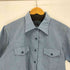 70s SEAFARER コットンポリ シャンブレーシャツ レディース L