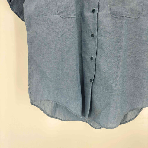 70s SEAFARER コットンポリ シャンブレーシャツ レディース L