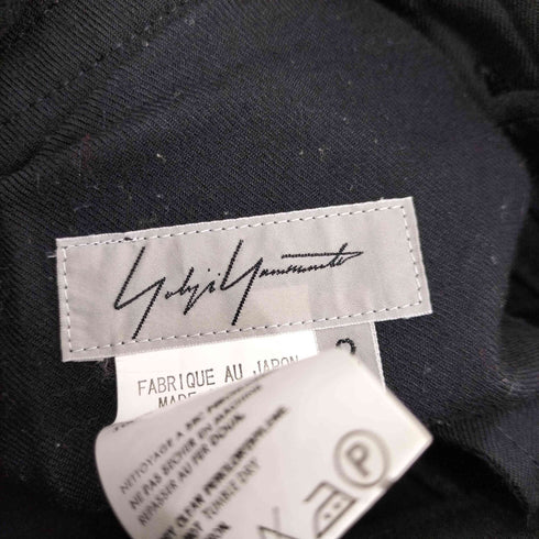 ヨウジヤマモト Yohji Yamamoto ボタンフライ ウール ワイドクロップドパンツ レディース JPN:2