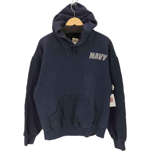 ユーエスネイビー U.S.NAVY USA製 リフレクターロゴ プルオーバーパーカー メンズ L
