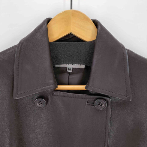 INTER FASHION ラムレザーピーコート レディース JPN:M