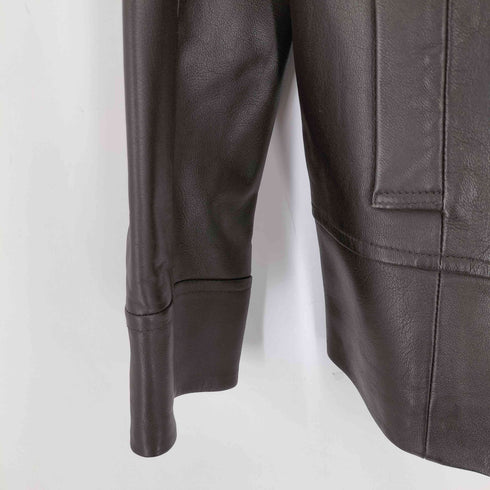 INTER FASHION ラムレザーピーコート レディース JPN:M