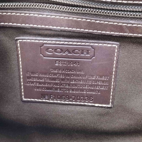 コーチ COACH シグネチャー ヘリテージ ストライプ トートバッグ レザー PVC メンズ