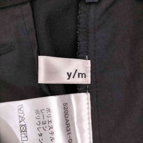 イム y/m センタープレスストレートパンツ メンズ