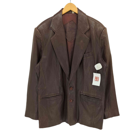 ROUNDTREE&YORKE 2B レザーテーラードジャケット メンズ import:M