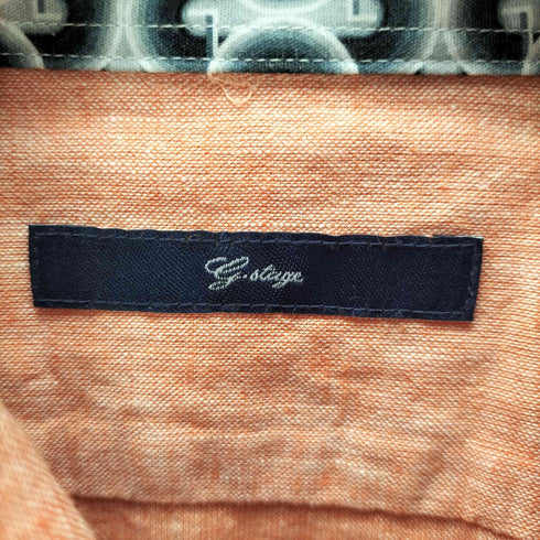 ジーステージ G-Stage L/S コットンリネン シャンブレー シャツ メンズ
