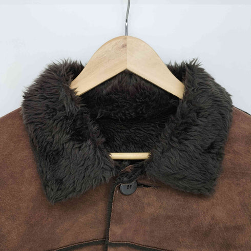 ザラ ZARA SUEDE MOUTON JACKET フェイク スエード ムートン ボア ジャケット メンズ import:M