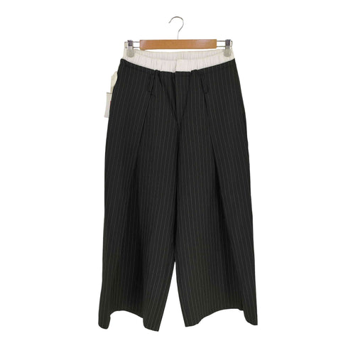 ピンストライプ ワイド パンツ レディース